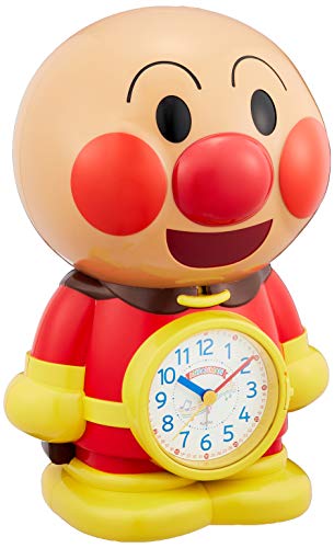 リズム(RHYTHM) それいけ アンパンマン 目覚まし時計 キャラクター アナログ 置き時計 おもしろ おしゃべり 音声 3D 茶 27.2x19.2x16.8cm 4SE552-M06 ブラウン