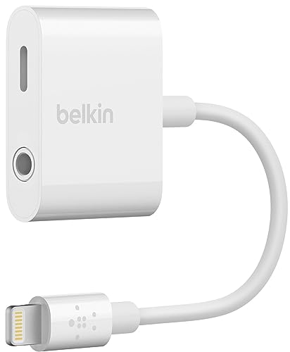Belkin ライトニング 3.5mmオーディオ デュアルアダプター i Phone 14 / 13 / 12 / SE / 11 / XR 対応 MFi認証 イヤホン・充電同時可 データ転送対応 ホ
