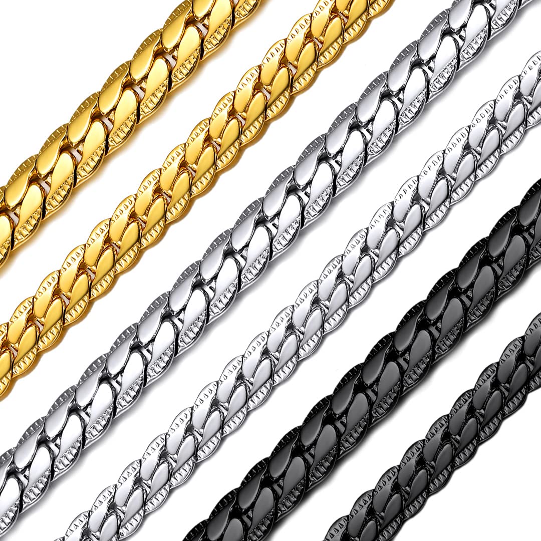 Chains House 45cm 18金 喜平 ネックレス チェーン メンズ ゴールド 金属アレルギー ステンレス レディース アクセサリー 幅6mm