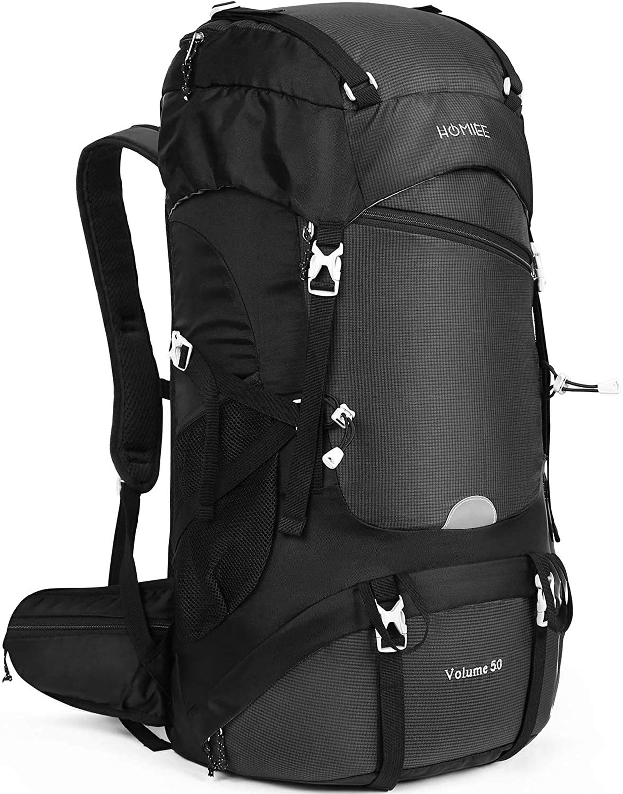 HOMIEE リュック 登山 50L アウトドア バッグ バックパック ザック 大容量 防水 ハイドレーション レインカバー付き 多機能 超軽量 収納性 登山用リュックサック ハイキング 防災 キャン