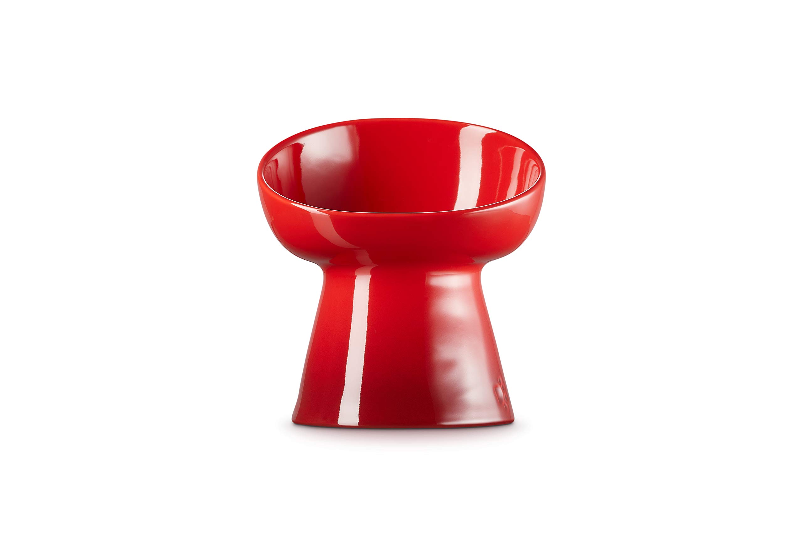 ル・クルーゼ(Le Creuset) ハイスタンド・ペットボール ディープ チェリーレッド 犬 猫 防汚 電子レンジ 対応 日本正規販売品