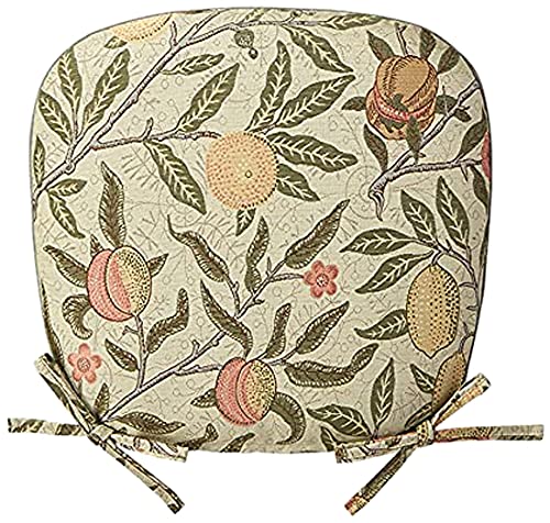 川島織物セルコン Morris Design Studio モリスデザインスタジオ シートクッション フルーツ グリーン 45×43cm LN1729
