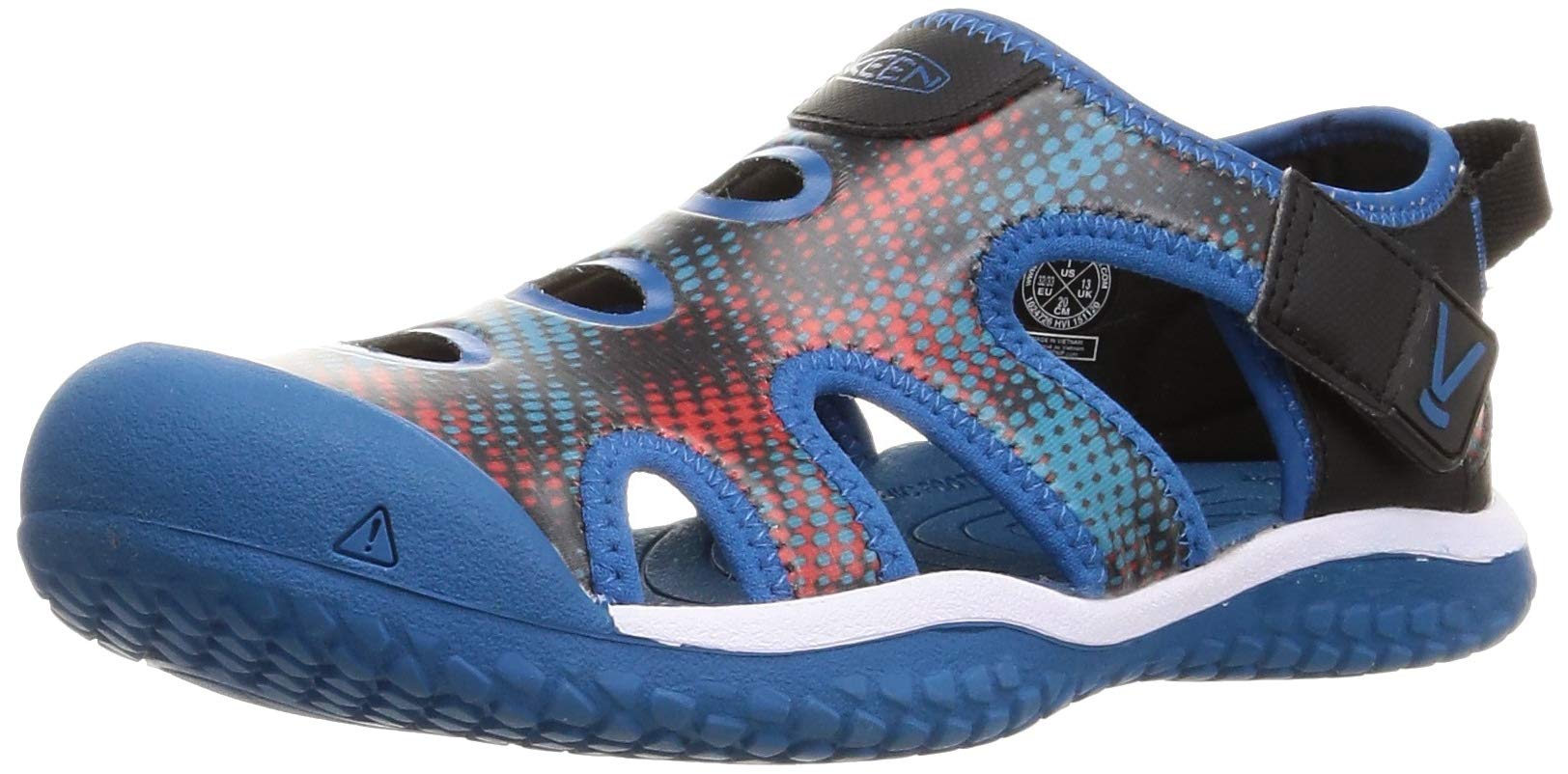 キーン キッズサンダル STINGRAY(11.5~23.5cm) スティングレイ 軽量 キャンプ 男の子 女の子 ブラック/オレンジ 11.5 cm