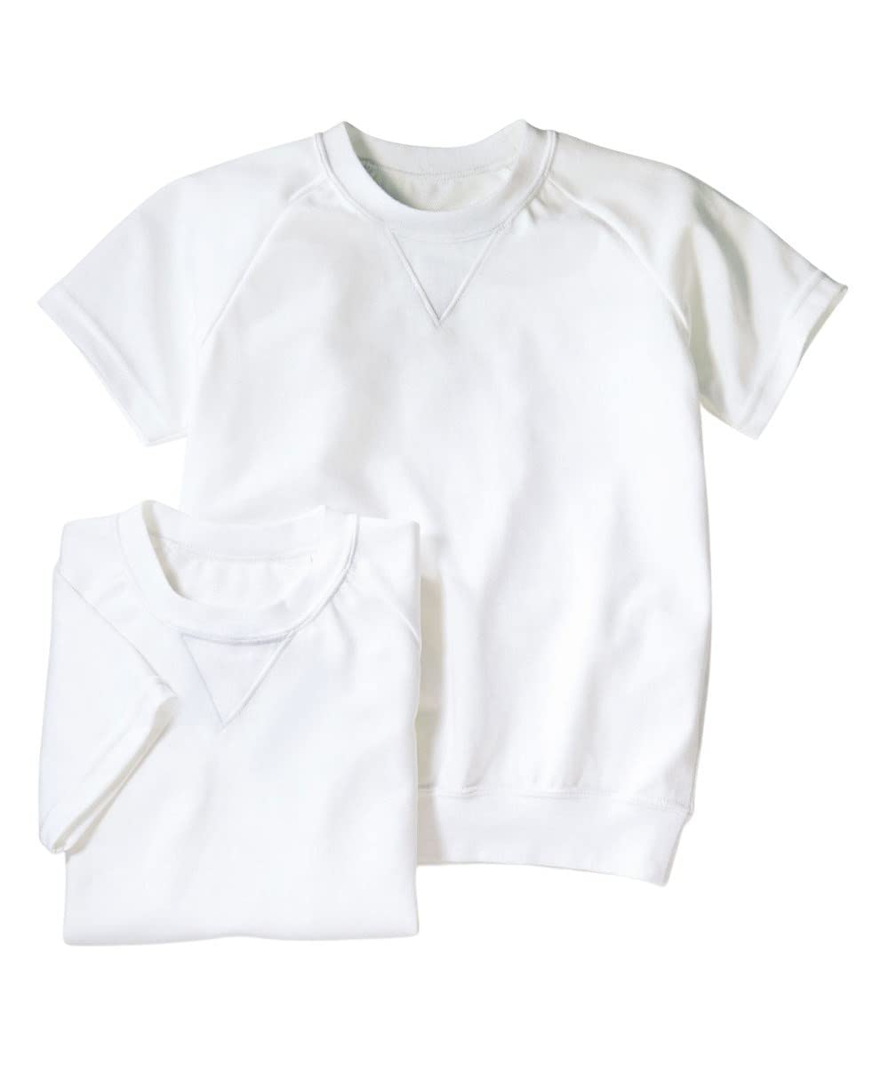 ニッセン アクティブシャツ・Tシャツ ゆったりサイズ 丸首・半袖 体操服シャツ２枚組 白 150B