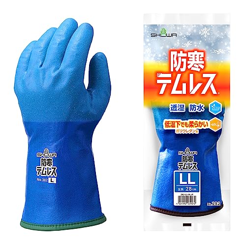 ショーワグローブ 防寒手袋 No.282 防寒テムレス ブルー LLサイズ 1双