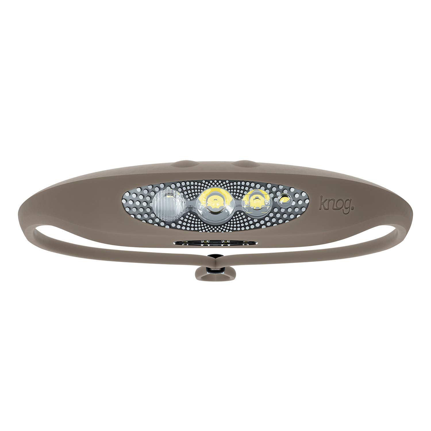 日本 KNOG(ノグ) シリコン製ヘッドライト BILBY 大光量400ルーメン 防水 USB充電式 プッティグレー 30~70cm