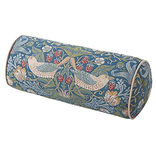 川島織物セルコン Morris Design Studio モリスデザインスタジオ 背当 クッションカバー いちご泥棒 ブルーグリーン 40X18R LL1710