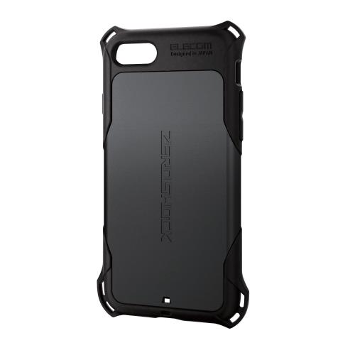 エレコム i Phone SE (第2世代/第3世代) / 8 / 7 用 ケース 耐衝撃 角エアクッション ZEROSHOCK ブラック PM-A22SZEROBK