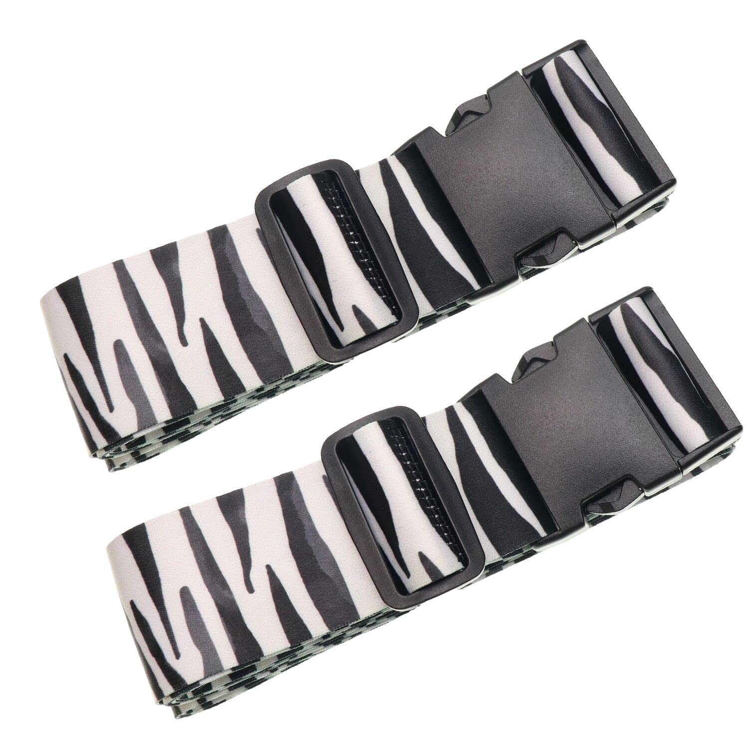 Teeoff Luggage Straps Suitcase Belts 荷物ストラップスーツケースベルトトラベルバッグアクセサリー調節可能な220CM (Zebra)