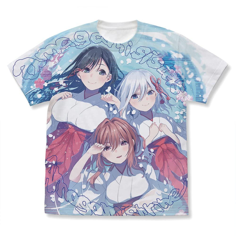 二次元コスパ 甘神さんちの縁結び 甘神三姉妹 フルグラフィックTシャツ WHITE Lサイズ