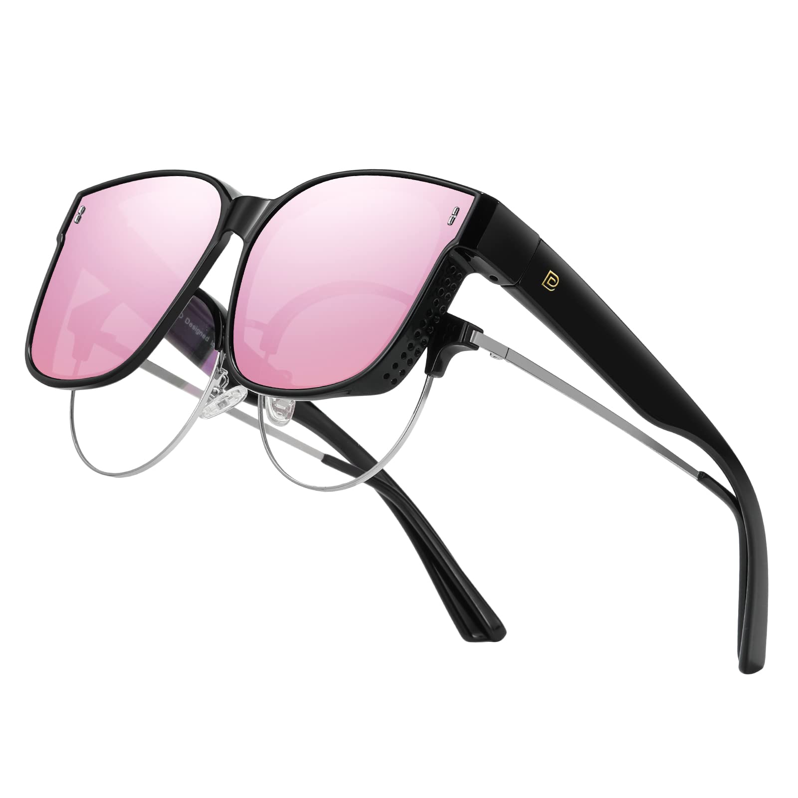 DUCO メガネの上から掛けられる オーバーサングラス めがね さんぐらす 偏光レンズ 大きいサイズ UV400 紫外線カット メンズ レディース