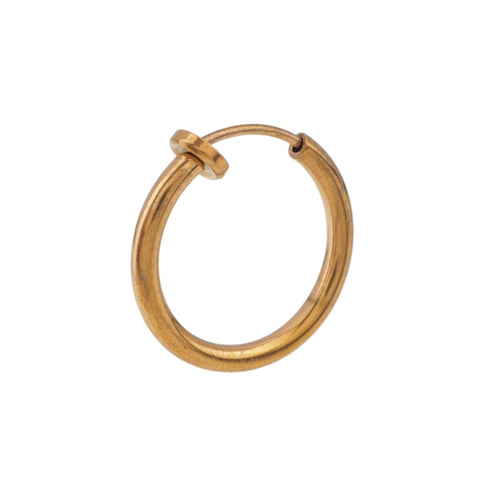 a BALENT(アバレント)フェイクピアス メンズ イヤーカフ リングカラースチール フェイクピアス ピアス風 イヤリング アクセサリー ステンレス シンプル ノンホール 金属アレルギー 片耳用 (