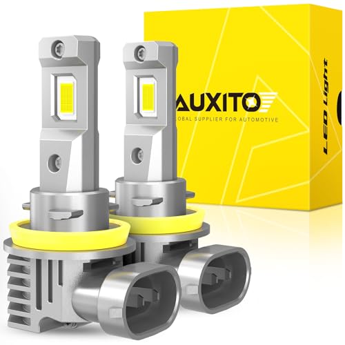 AUXITO H11 H8 H9 H16 LEDヘッドライト フォグランプ 車用 高輝度LEDチップ搭載 爆光 4倍明るさアップ 新基準車検対応 ほぼ1:1純正ハロゲ