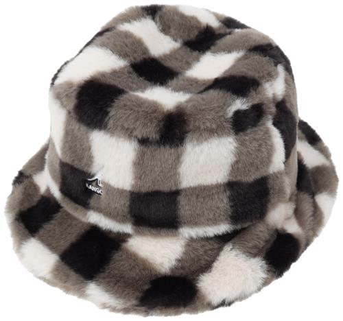 カンゴール バケットハット Faux Fur Bucket BLACK CHECK (07) 23