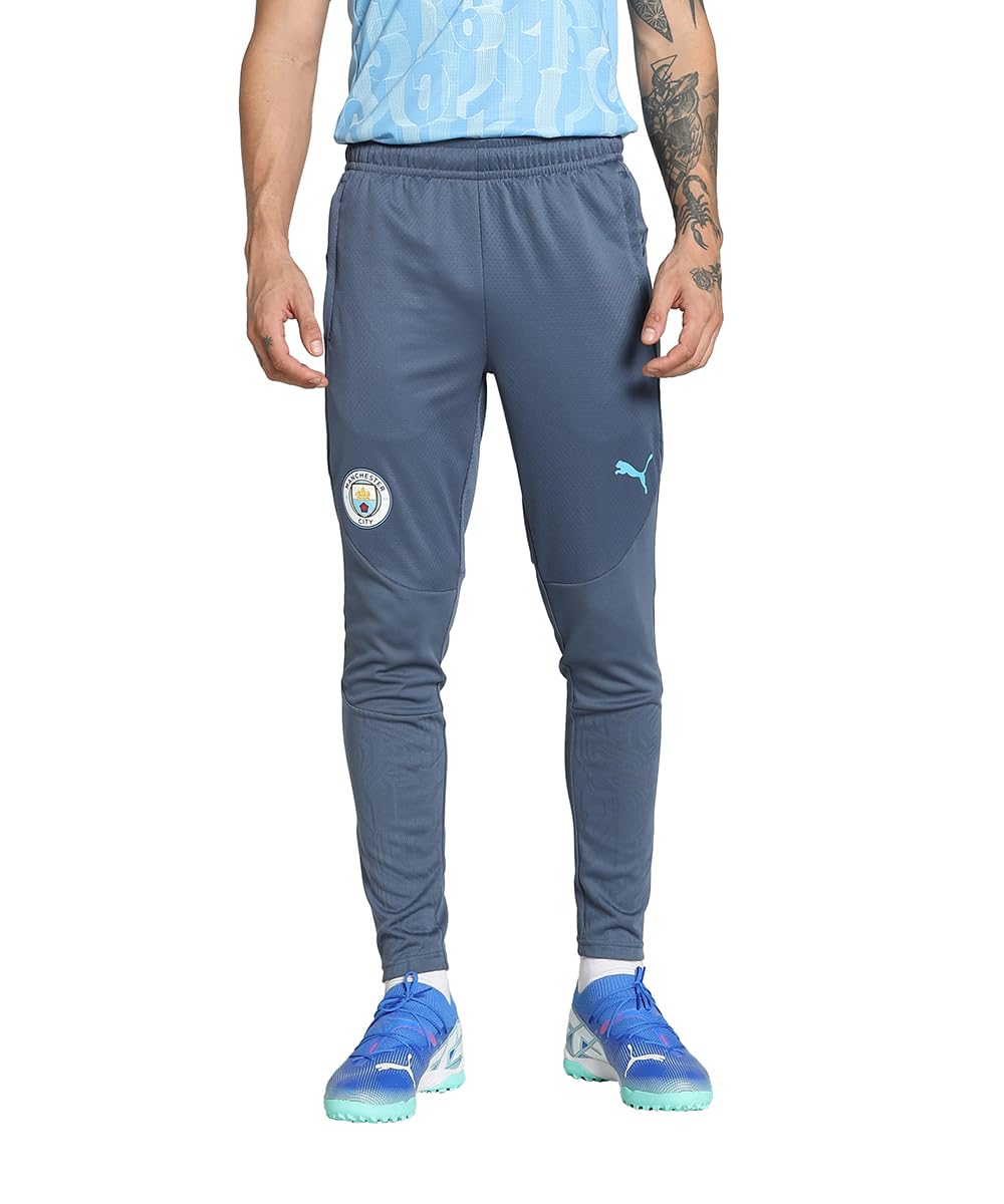 プーマ サッカー 欧州クラブチーム ロングパンツ ジャージ MCFC トレーニング パンツ 777555 メンズ 2秋冬カラー インク ブルー/マジック ブルー(12)