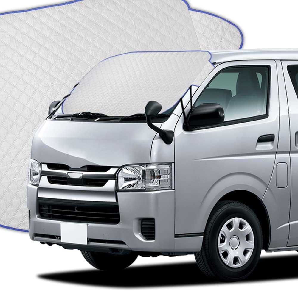 全車対応 ハイエース 200系 1型 2型 3型 4型 5型 6型 7型 フロントガラス 凍結防止 カバー シート フロント サンシェード 日よけ 日除け 雪 霜 SUV 軽自動車 普通車 ミニバン 